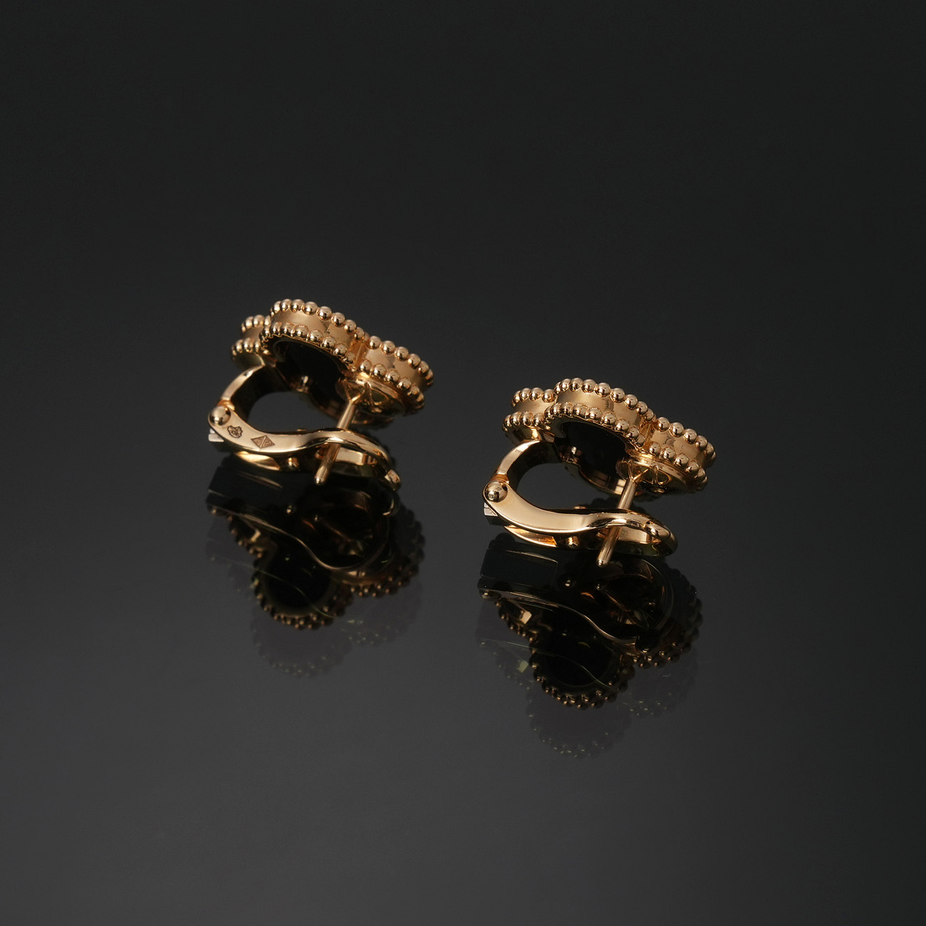 VAN CLEEF & ARPELS(USED)반클리프 빈티지 알함브라 오닉스 이어링